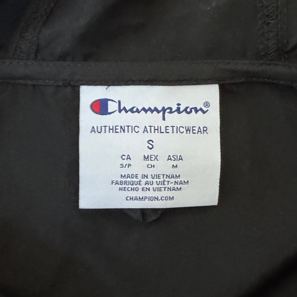SOLIDCORE x CHAMPION BNWT Half-Zip Rain Poncho w/Hood in Black White Size S - Picture 4 of 9